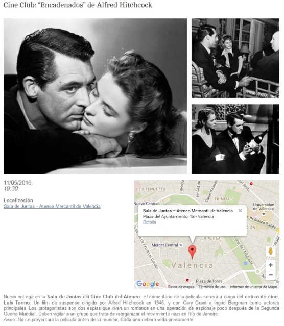 Presentación de Encadenados en el Ateneo Mercantil de Valencia